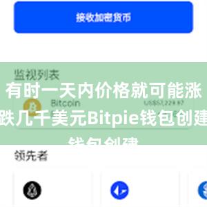 有时一天内价格就可能涨跌几千美元Bitpie钱包创建